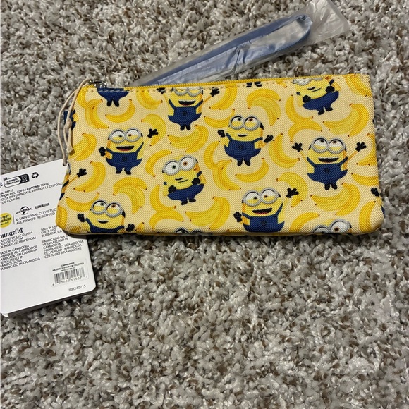 Loungefly Minions Banana Print Clutch Wallet- Yellow and Blue - Picture 2 of 5